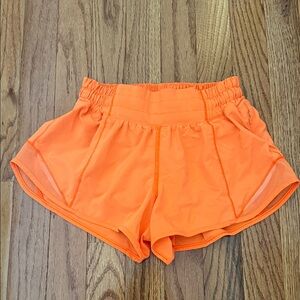 lululemon athletica Vibrant Orange Athletic Shorts